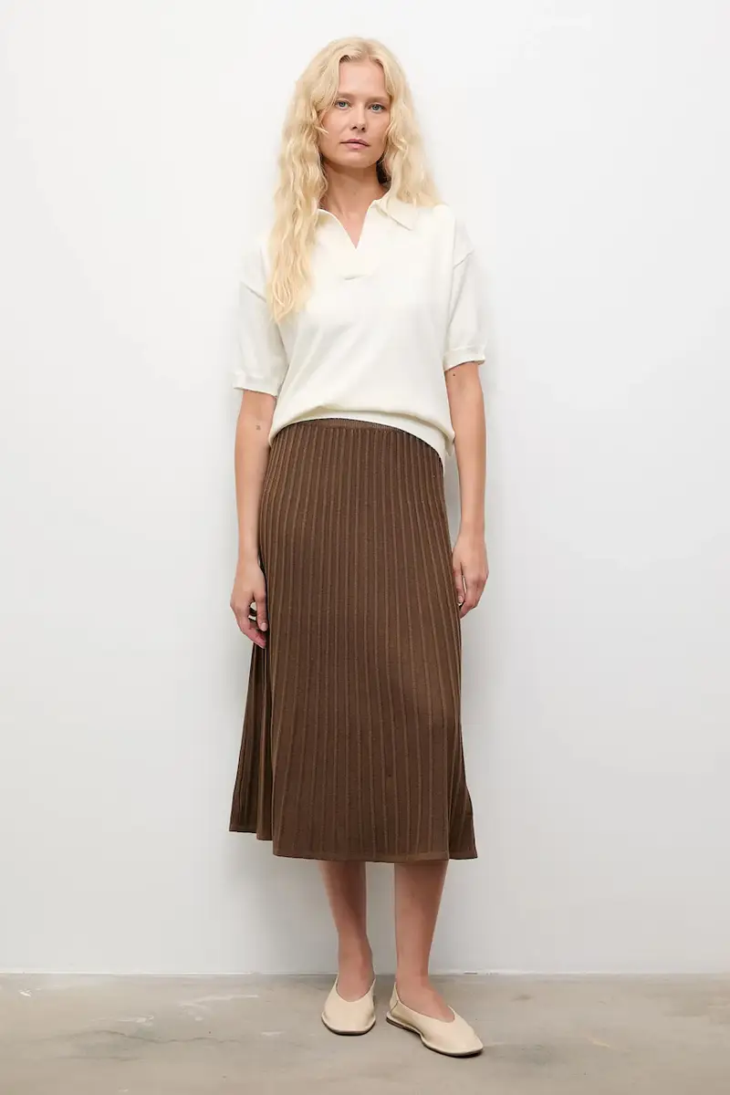 maglione in cashemire donna colore beige miniatura 2