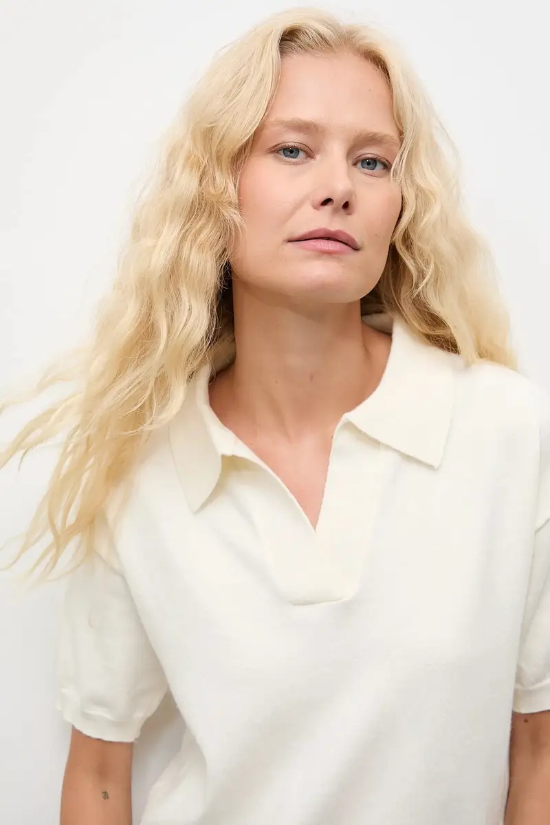 maglione in cashemire donna colore beige miniatura 4