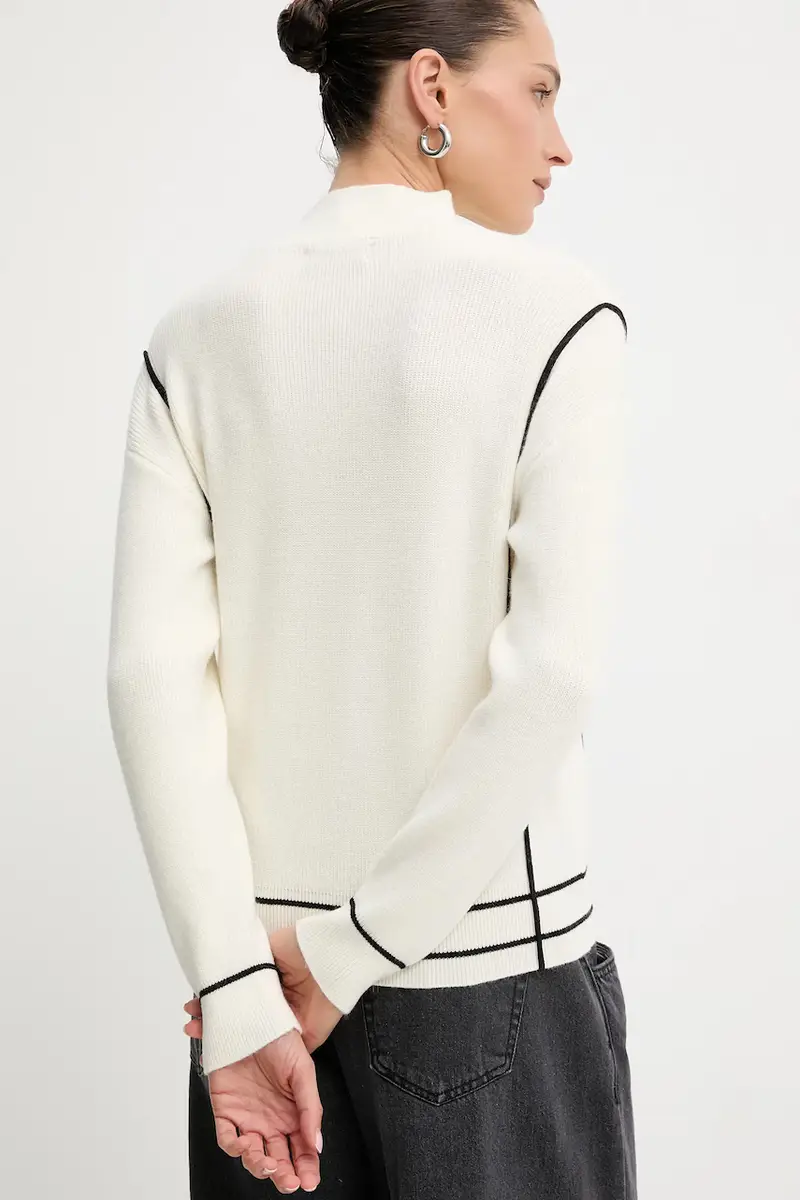 maglione in cashemire donna colore beige miniatura 3