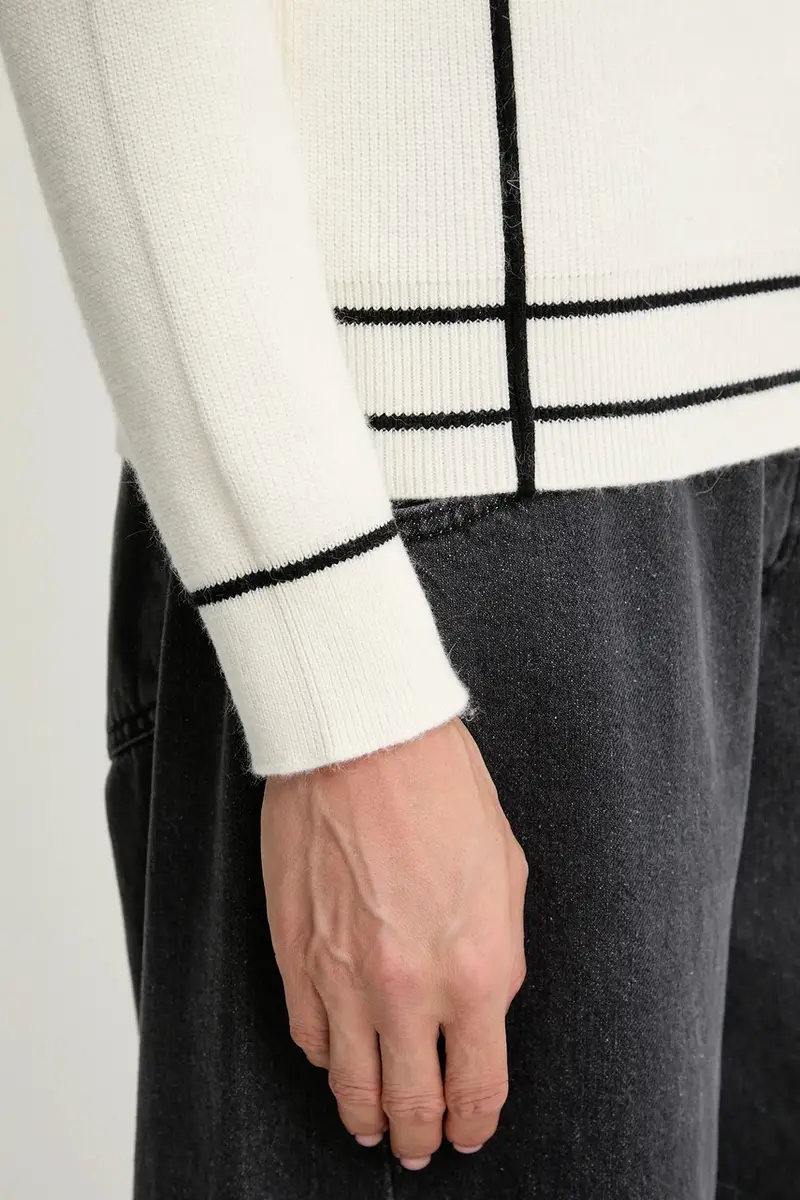 maglione in cashemire donna colore beige miniatura 5