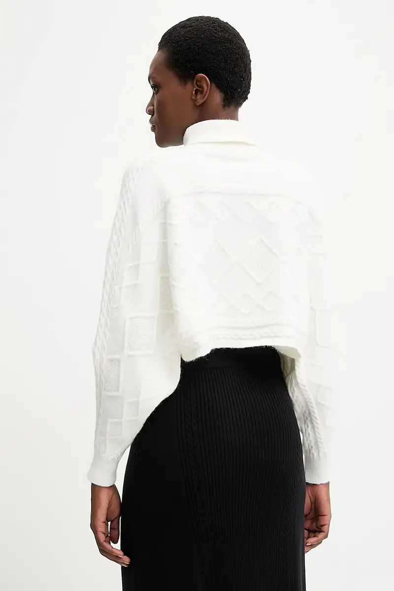 maglione in cashemire donna colore beige miniatura 3