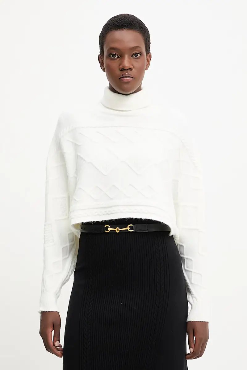 maglione in cashemire donna colore beige miniatura 4