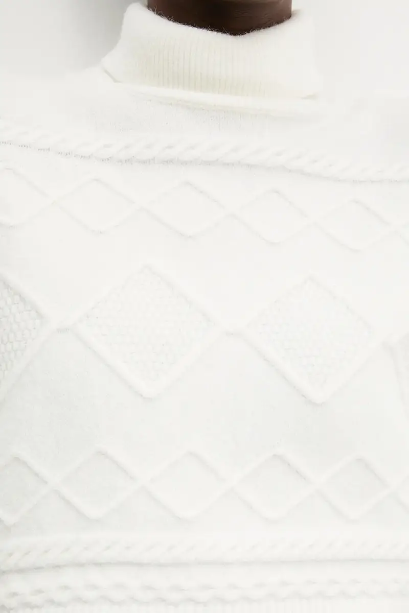 maglione in cashemire donna colore beige miniatura 5