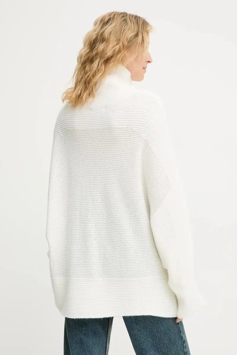 maglione in cashemire donna colore beige miniatura 3