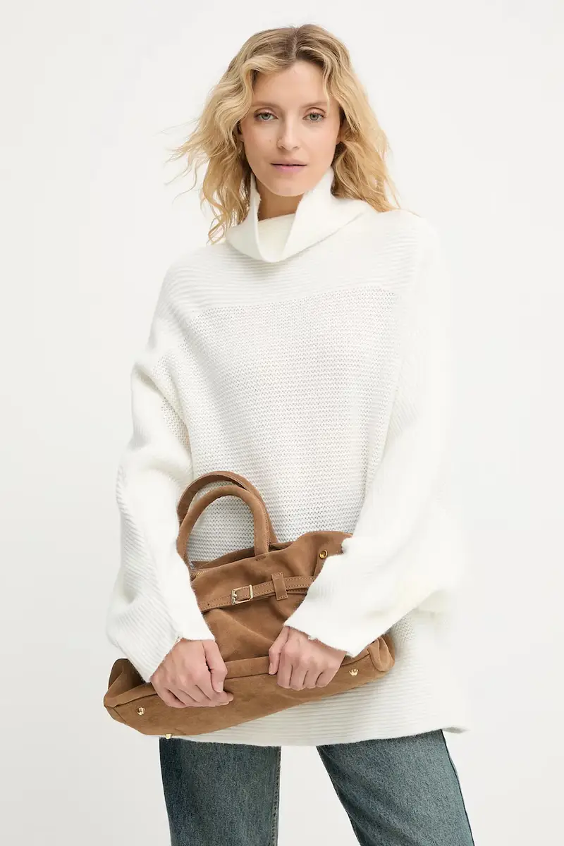 maglione in cashemire donna colore beige