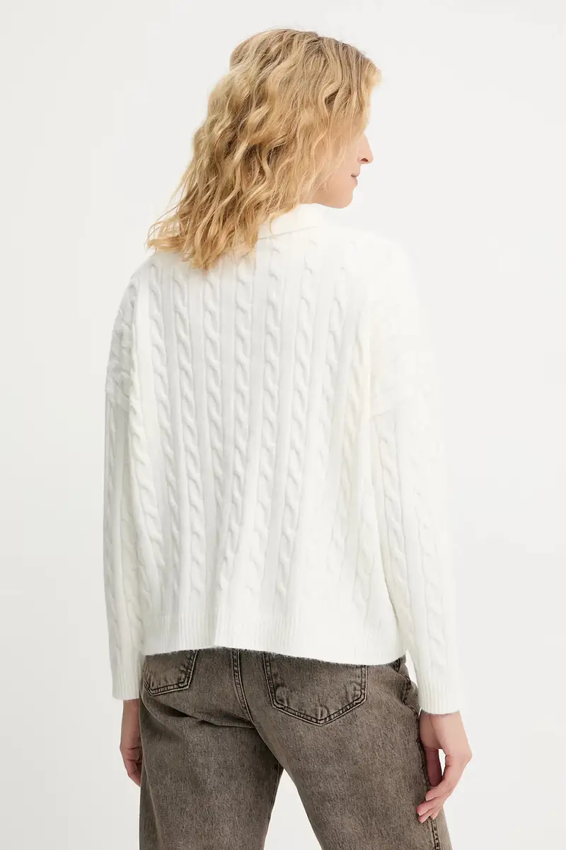 maglione in cashemire donna colore beige miniatura 3