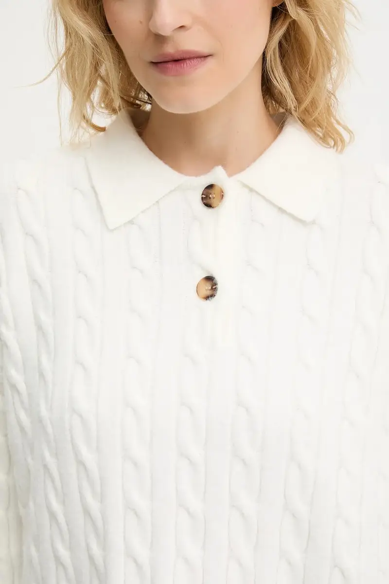 maglione in cashemire donna colore beige miniatura 5