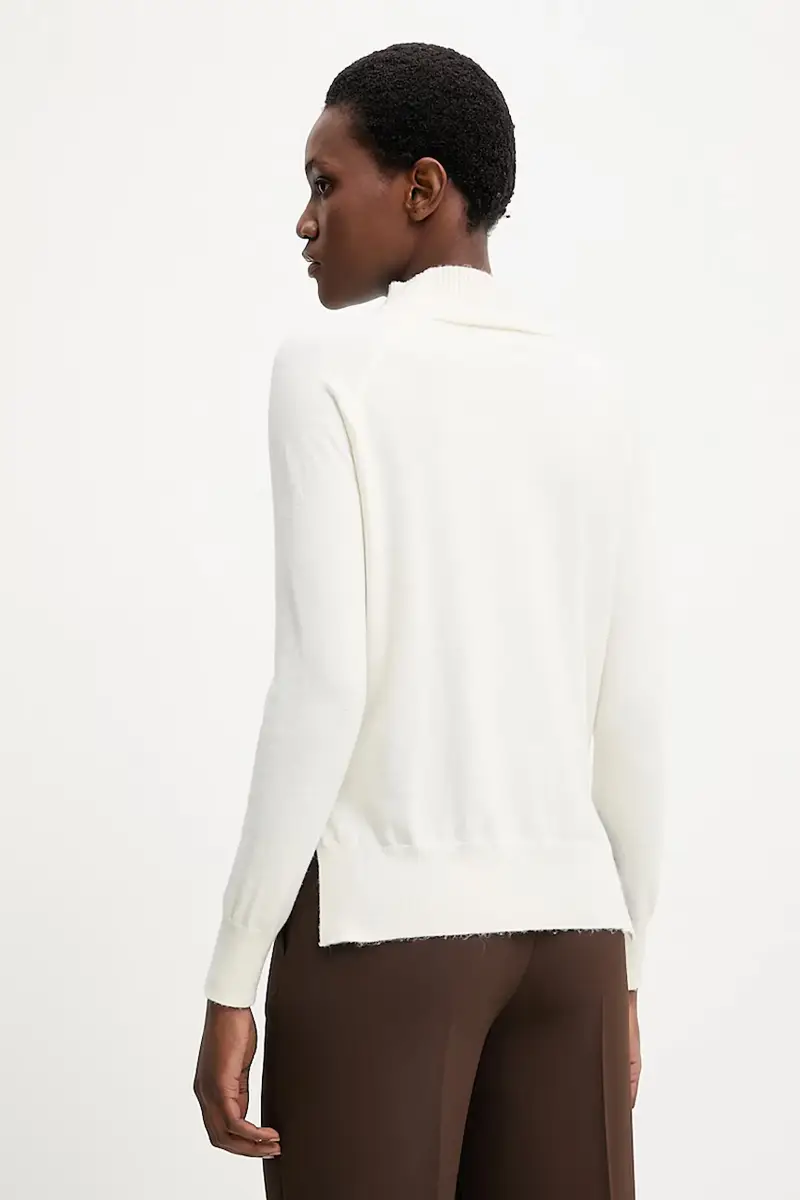 maglione in cashemire donna colore beige miniatura 3