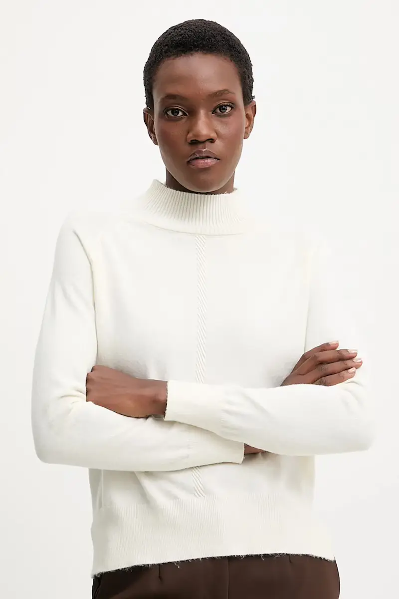 maglione in cashemire donna colore beige