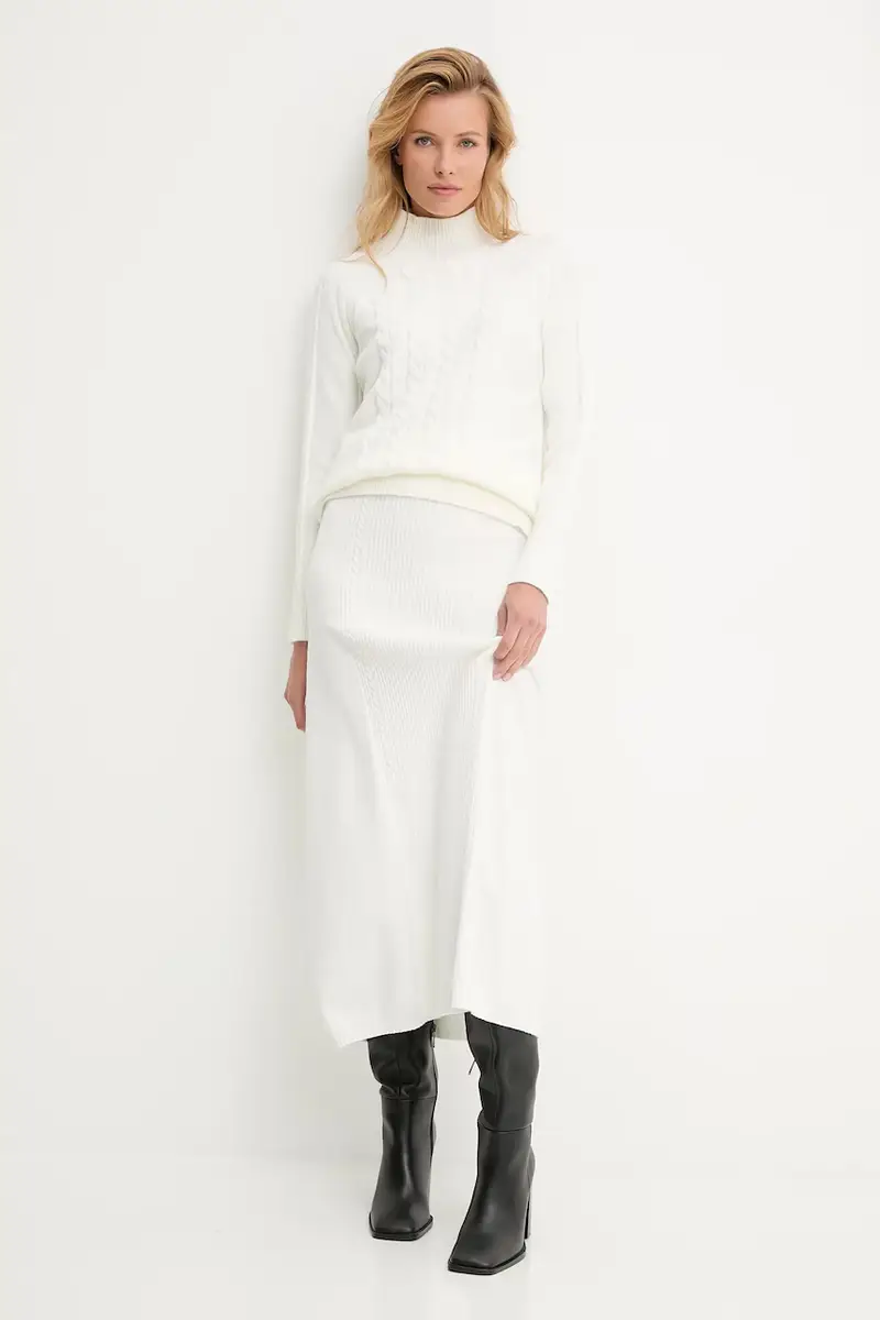 maglione in cashemire donna colore beige miniatura 2