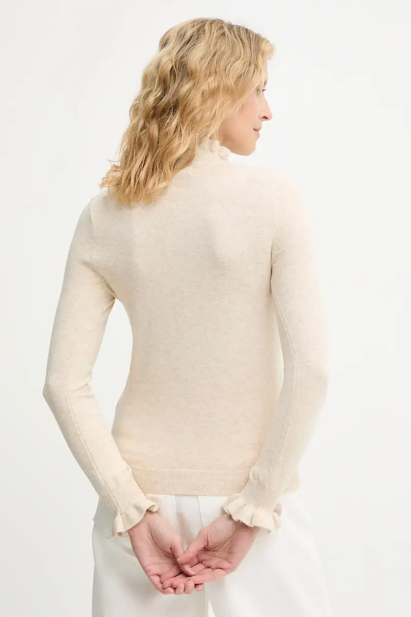 maglione in cashemire donna colore beige miniatura 3