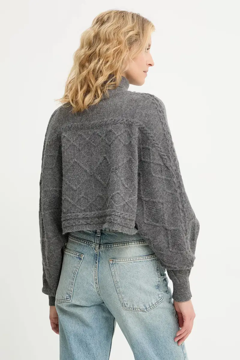 maglione in cashemire donna colore grigio miniatura 3