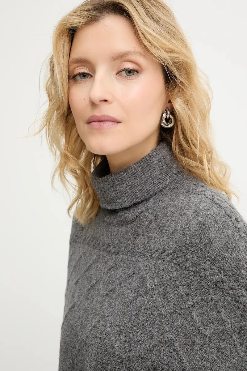 maglione in cashemire donna colore grigio miniatura 5