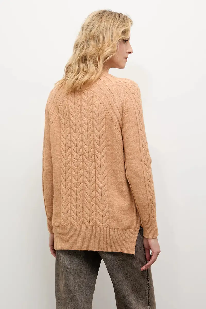 maglione in cashemire donna colore marrone miniatura 4