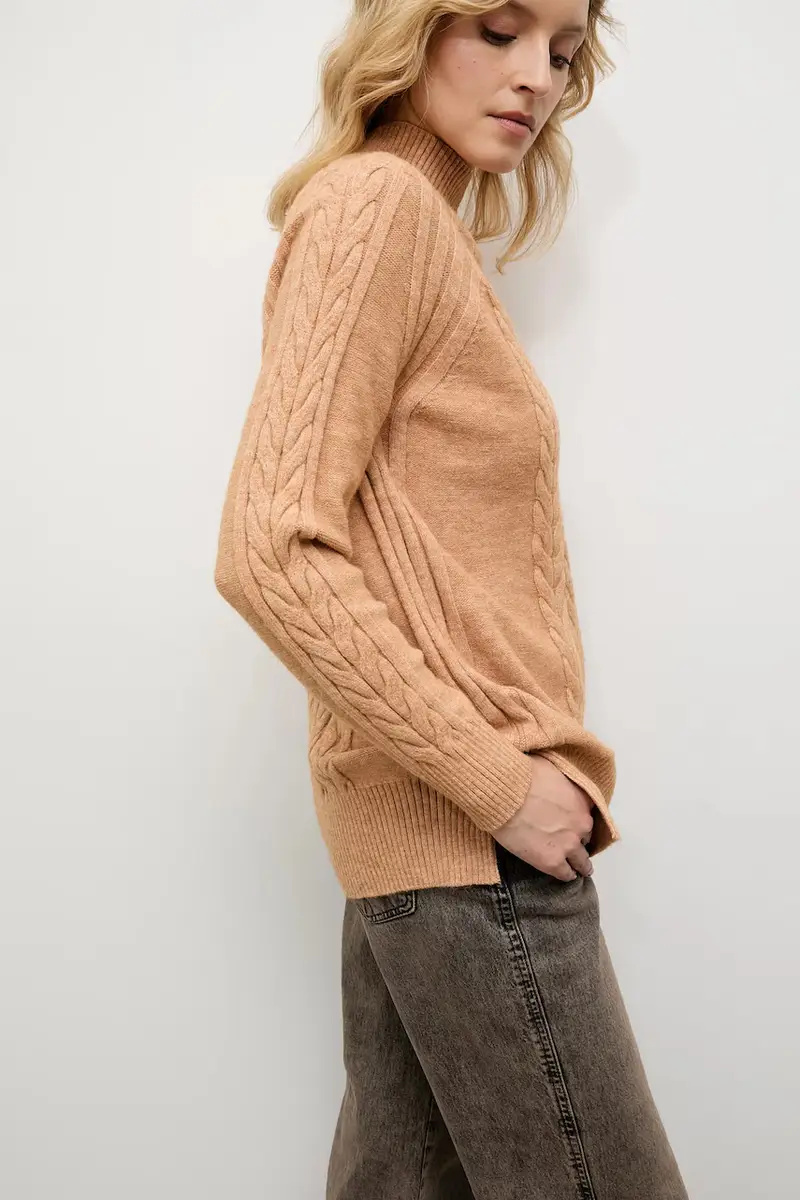 maglione in cashemire donna colore marrone