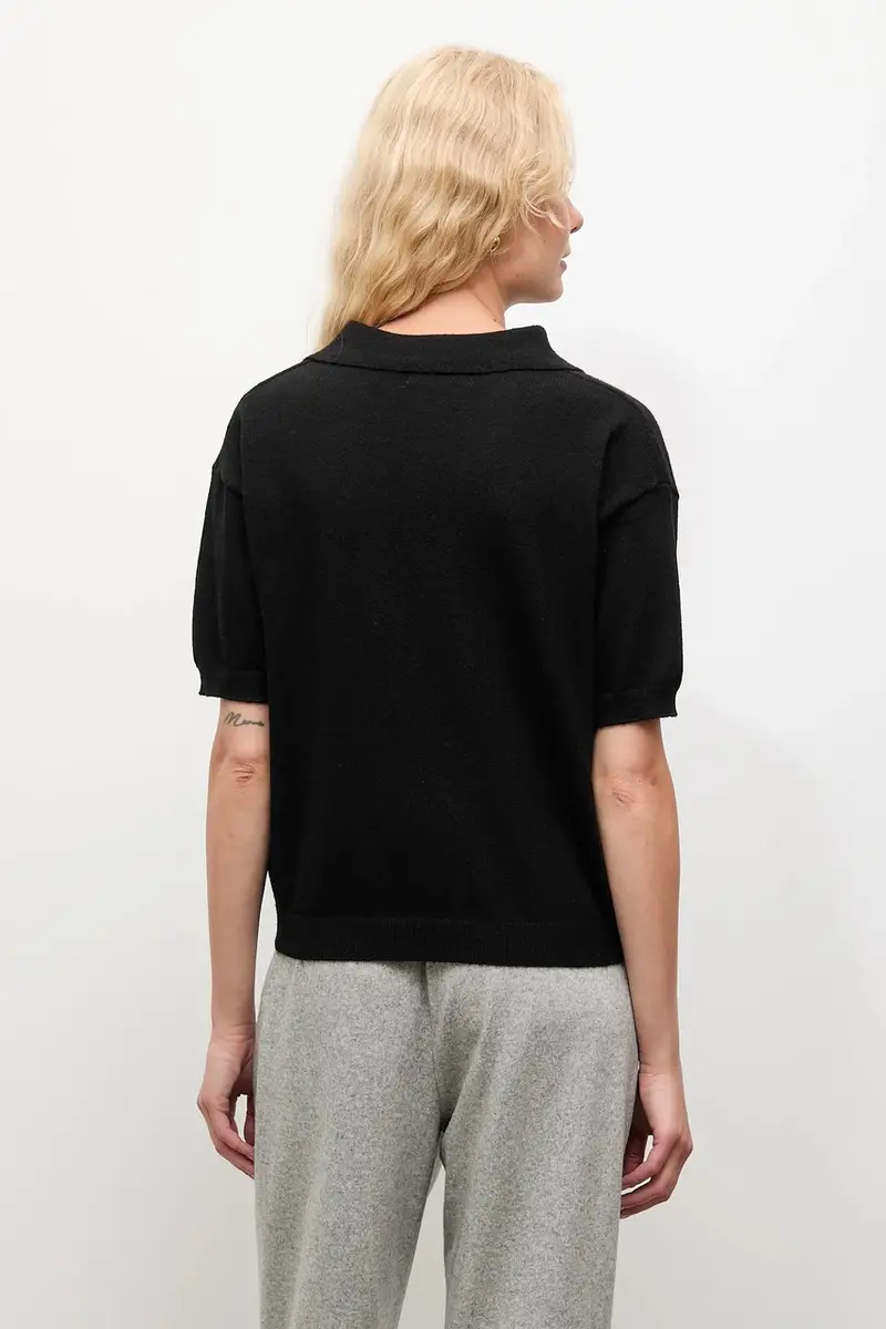 maglione in cashemire donna colore nero miniatura 3