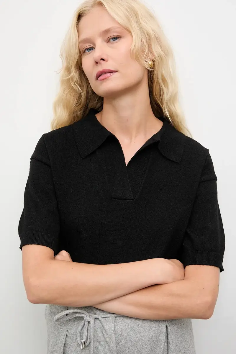 maglione in cashemire donna colore nero miniatura 4