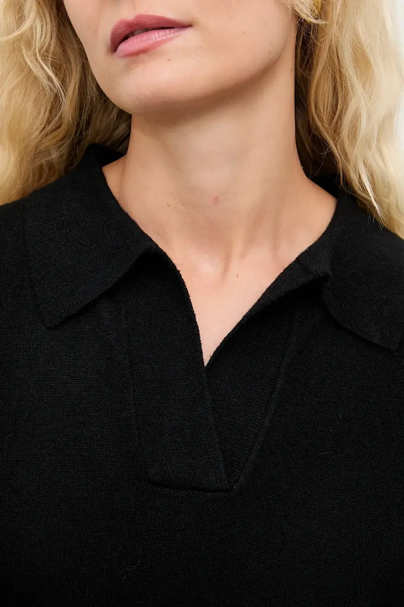 maglione in cashemire donna colore nero miniatura 5