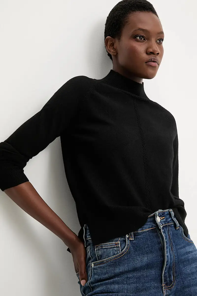 maglione in cashemire donna colore nero