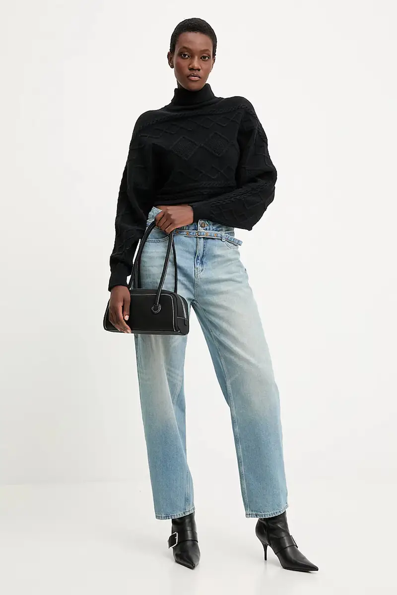 maglione in cashemire donna colore nero miniatura 2