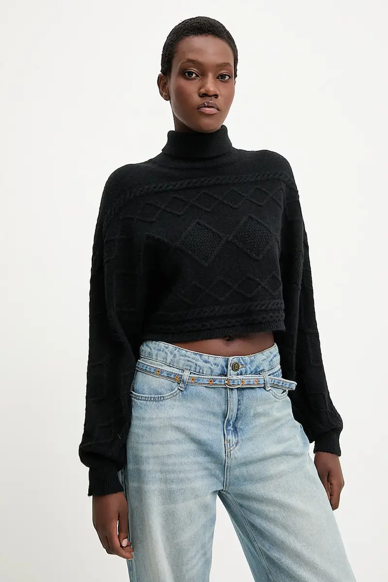 maglione in cashemire donna colore nero miniatura 4