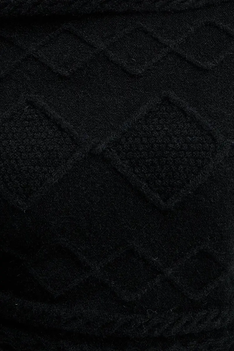 maglione in cashemire donna colore nero miniatura 5