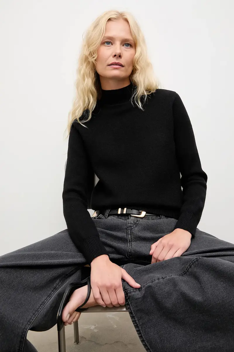 maglione in cashemire donna colore nero