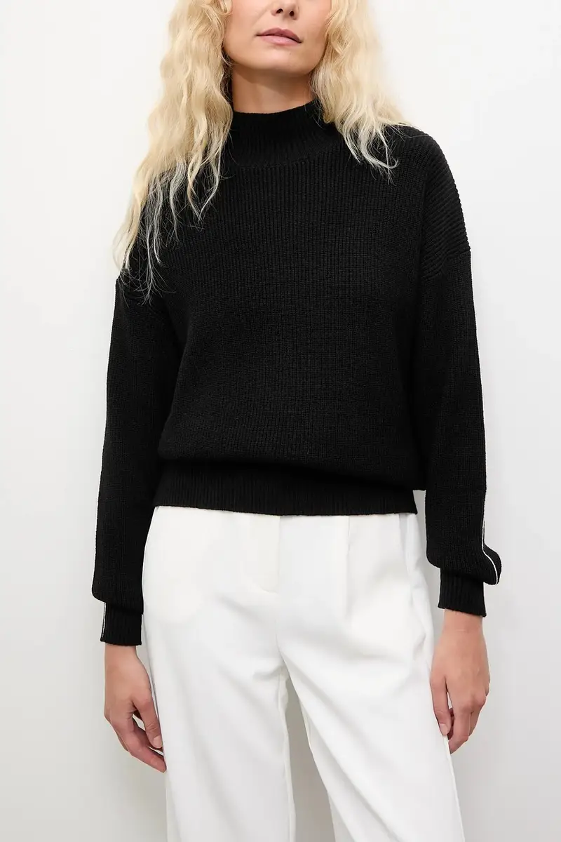 maglione in cashemire donna colore nero miniatura 5