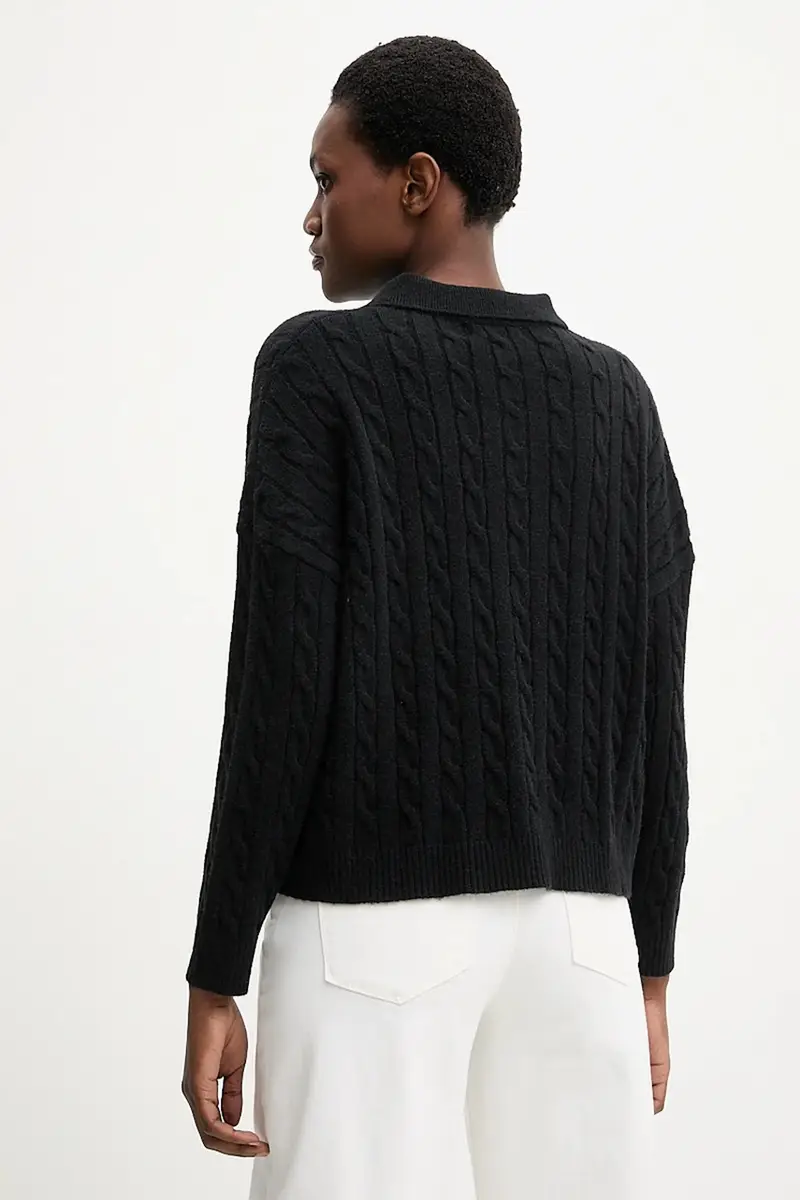 maglione in cashemire donna colore nero miniatura 3