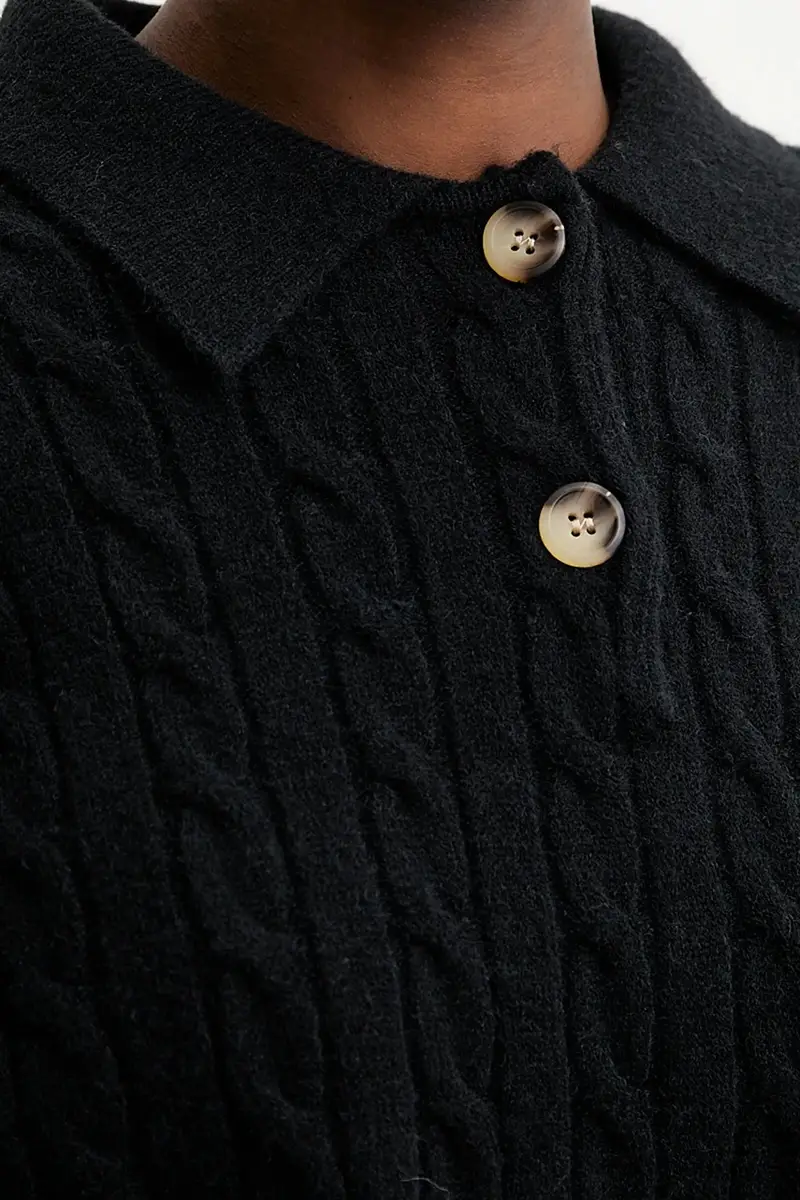 maglione in cashemire donna colore nero miniatura 5