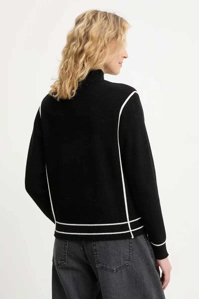 maglione in cashemire donna colore nero miniatura 3