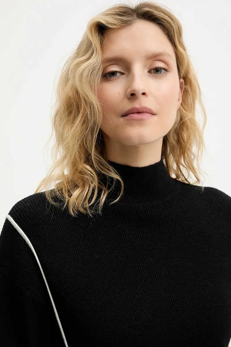 maglione in cashemire donna colore nero miniatura 4