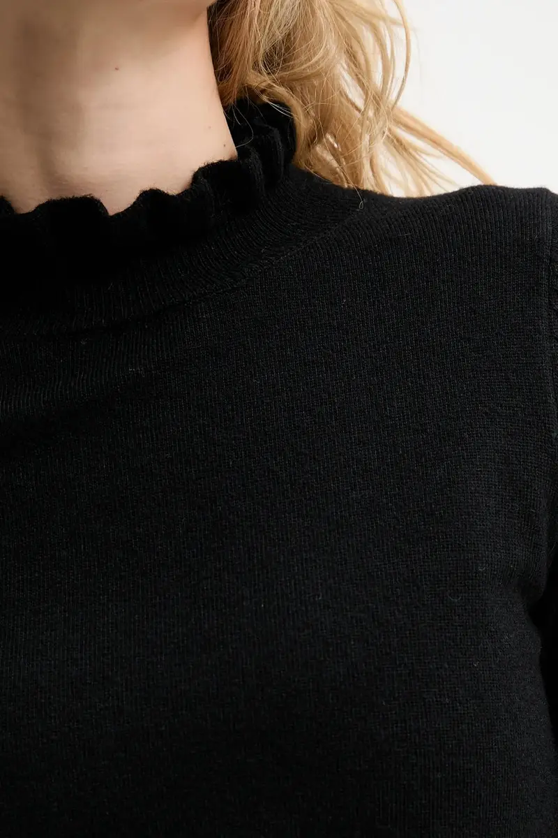 maglione in cashemire donna colore nero miniatura 5