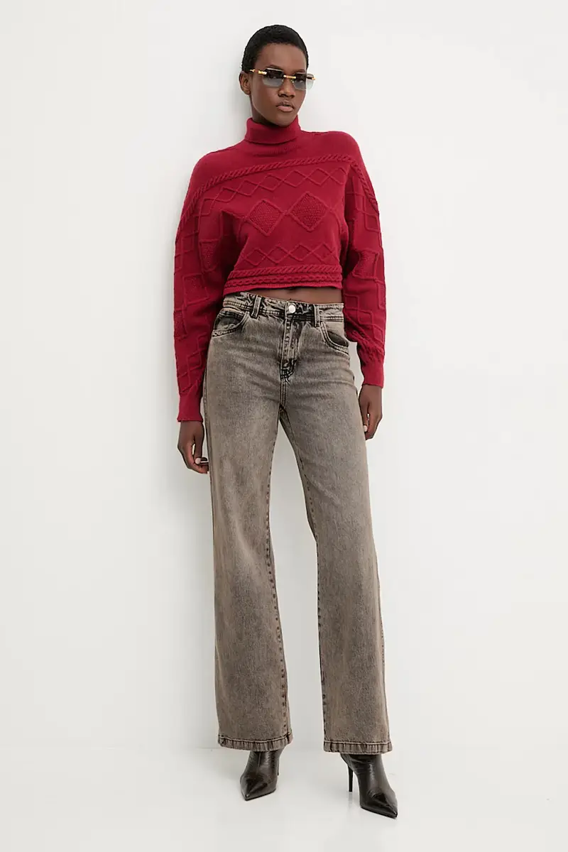 maglione in cashemire donna colore rosso miniatura 2