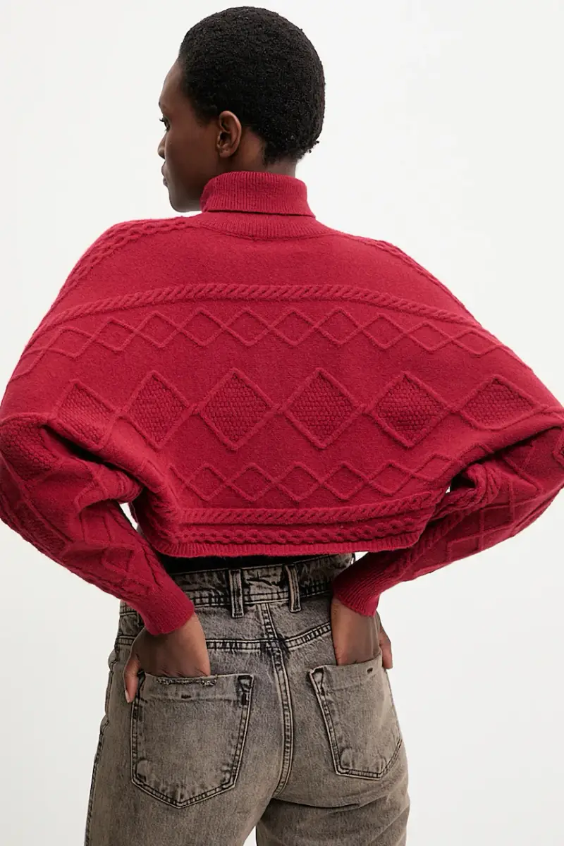 maglione in cashemire donna colore rosso