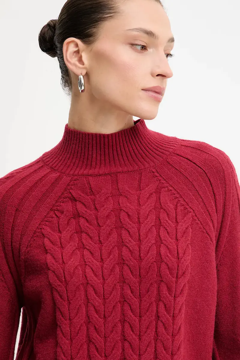 maglione in cashemire donna colore rosso miniatura 4