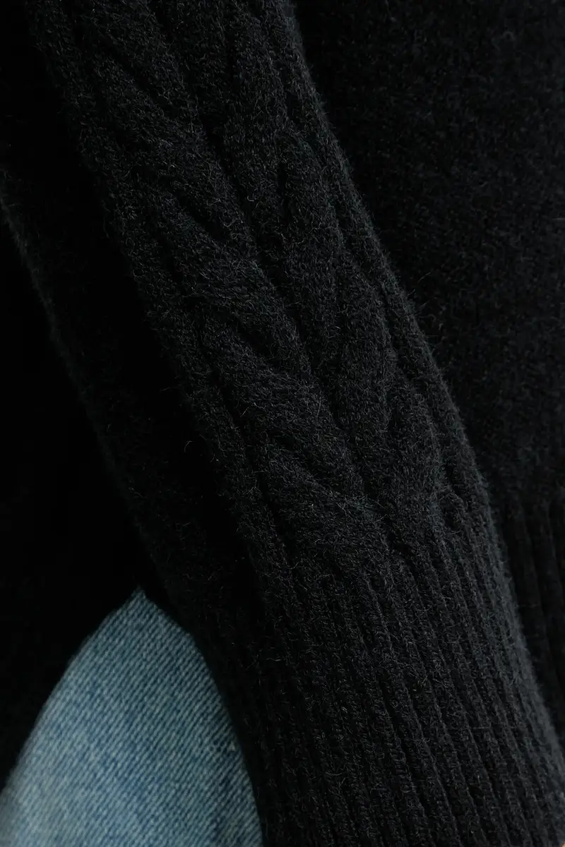 maglione in cashemire Nero miniatura 5