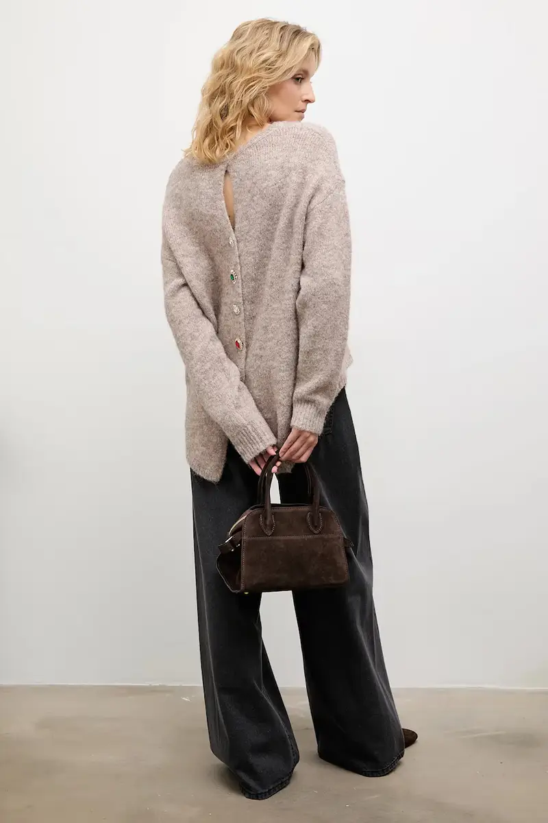 maglione in lana Beige