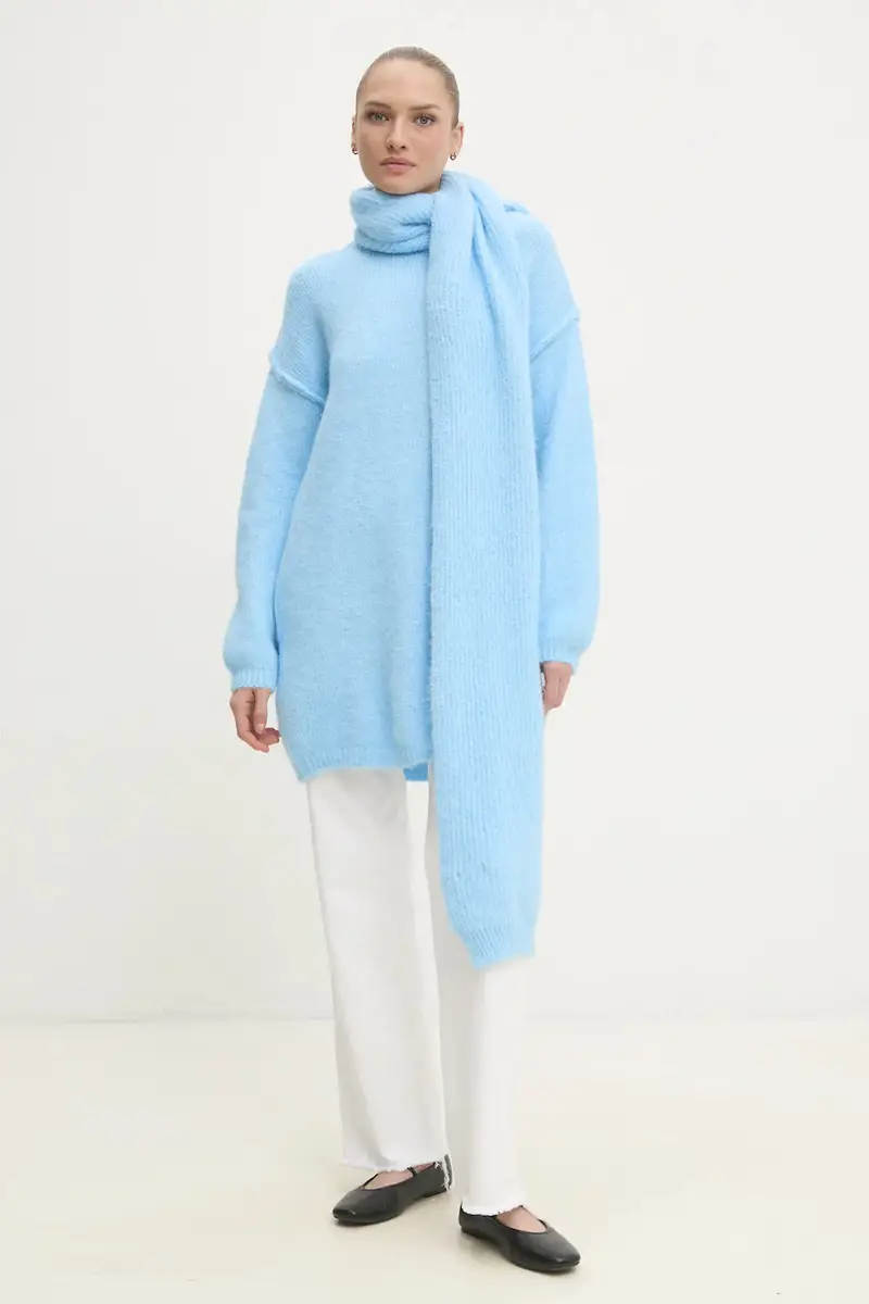 Answear Lab maglione in lana colore blu miniatura 2