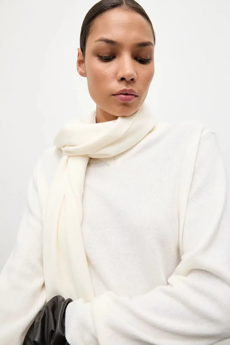 maglione in lana donna colore beige miniatura 5