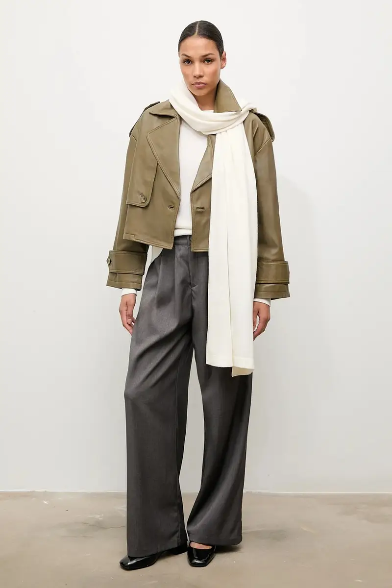 maglione in lana donna colore beige miniatura 2