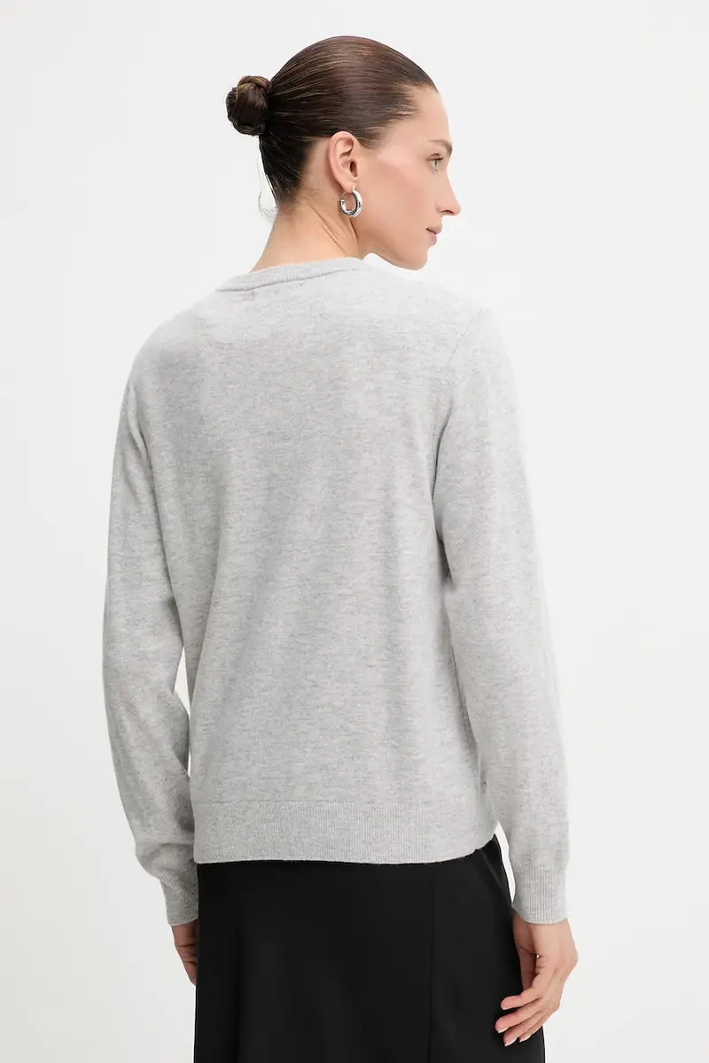 maglione in lana donna colore grigio miniatura 3