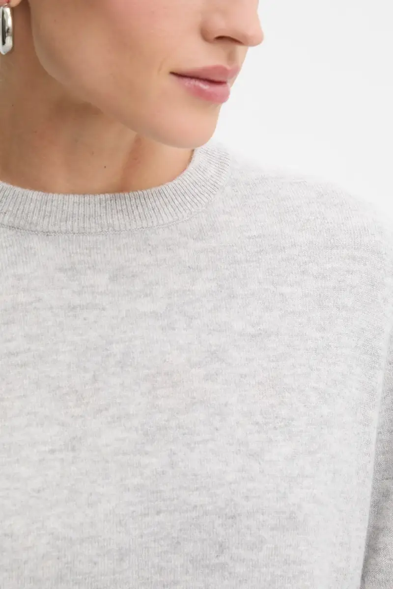 maglione in lana donna colore grigio miniatura 5