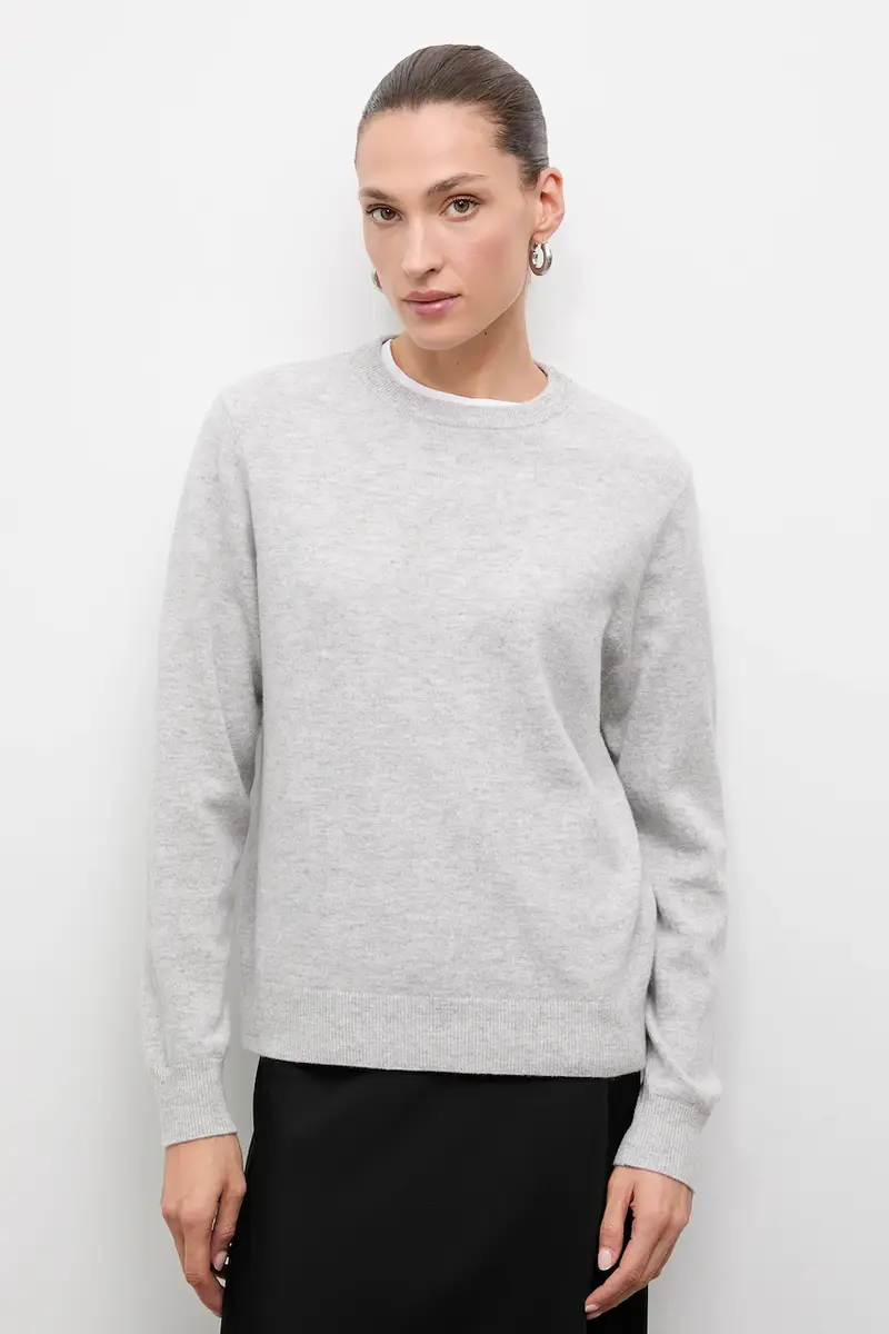 maglione in lana donna colore grigio