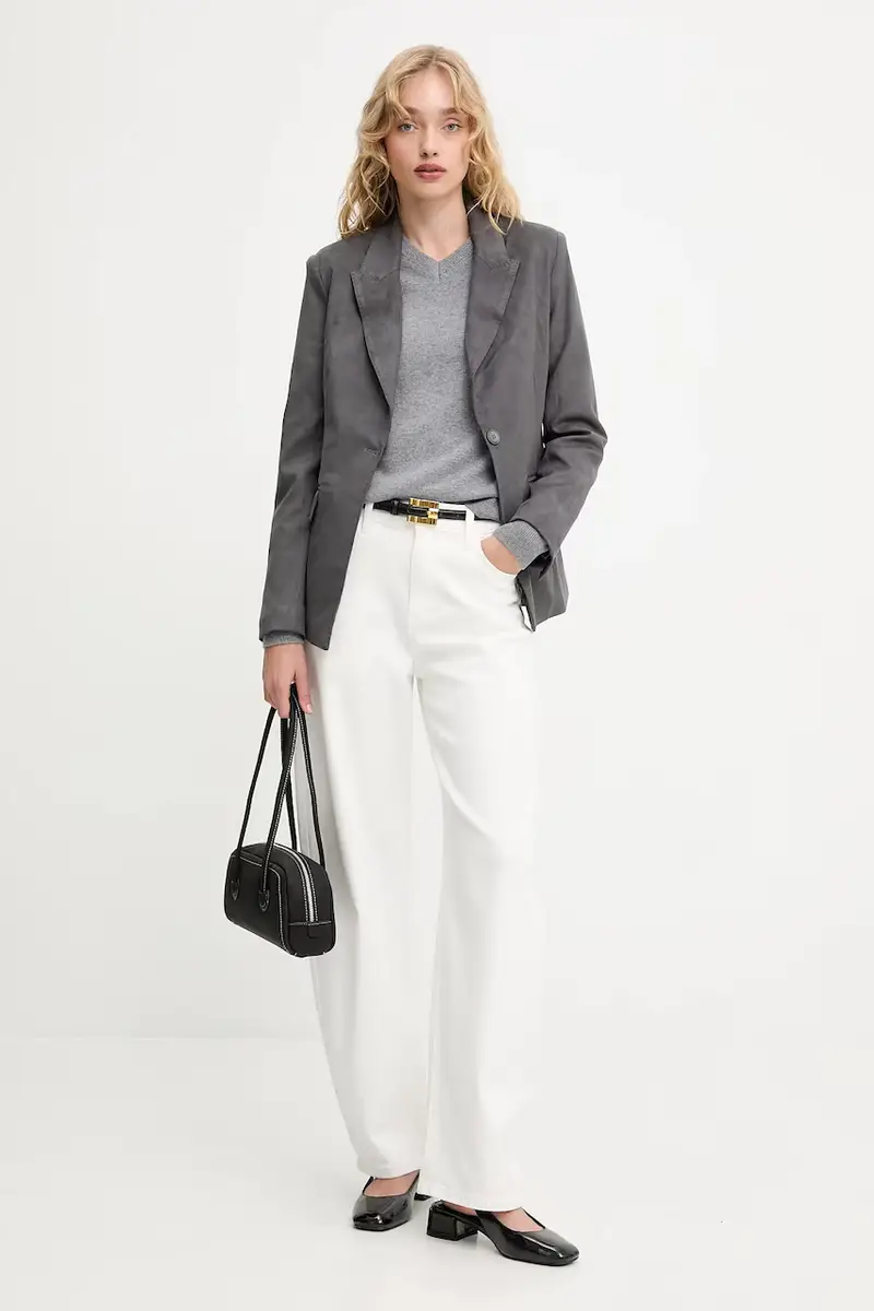 maglione in lana donna colore grigio miniatura 2