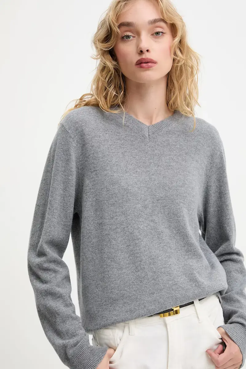 maglione in lana donna colore grigio