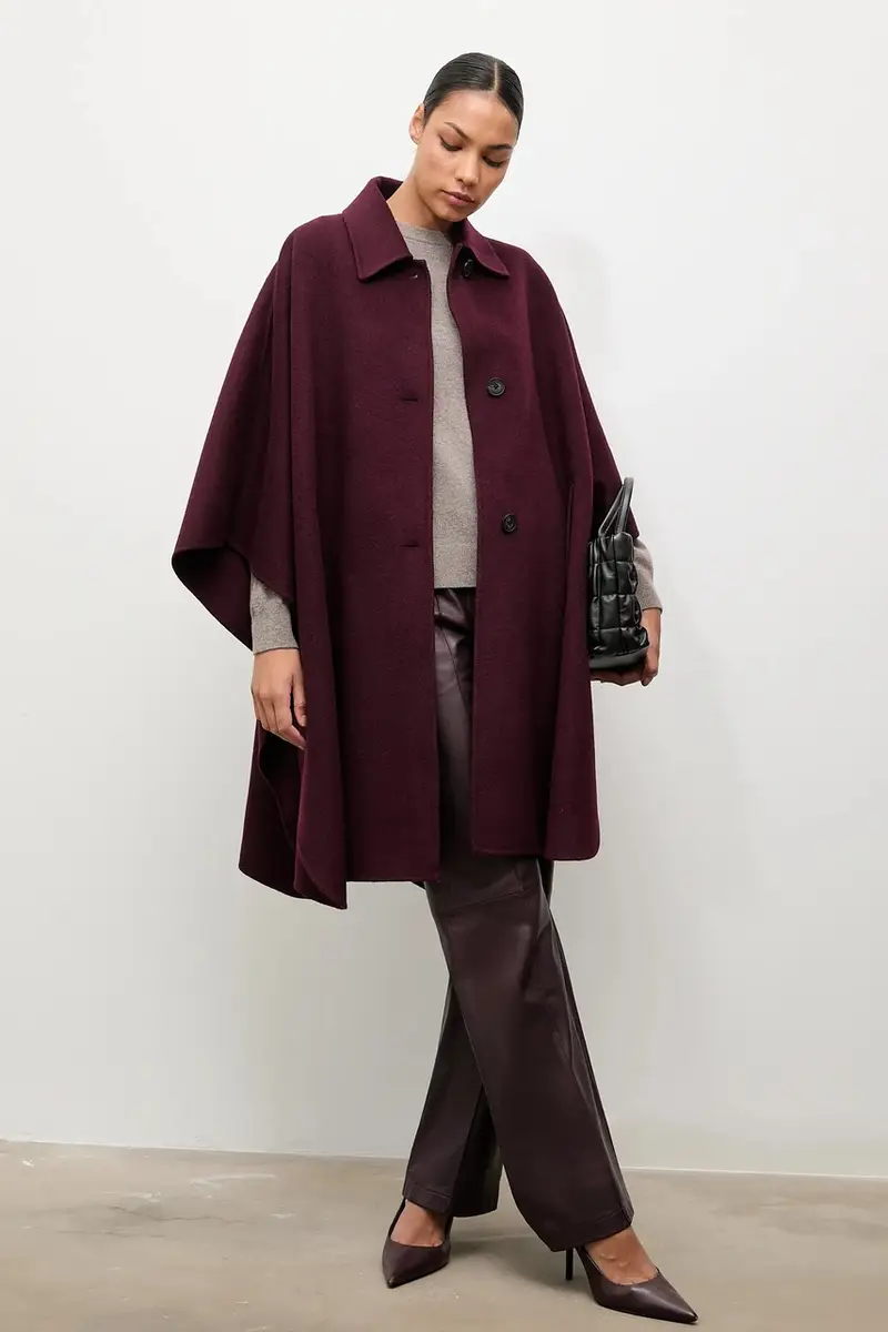 maglione in lana donna colore marrone miniatura 2