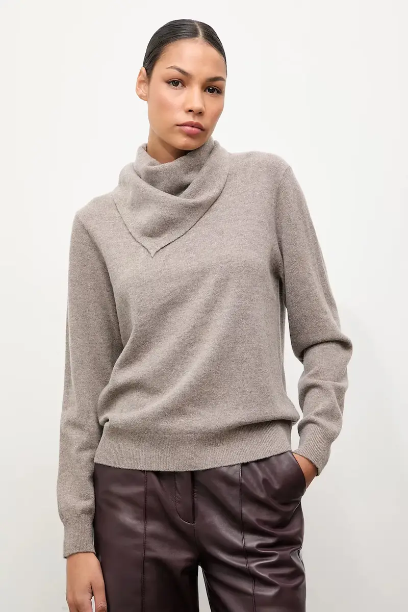 maglione in lana donna colore marrone