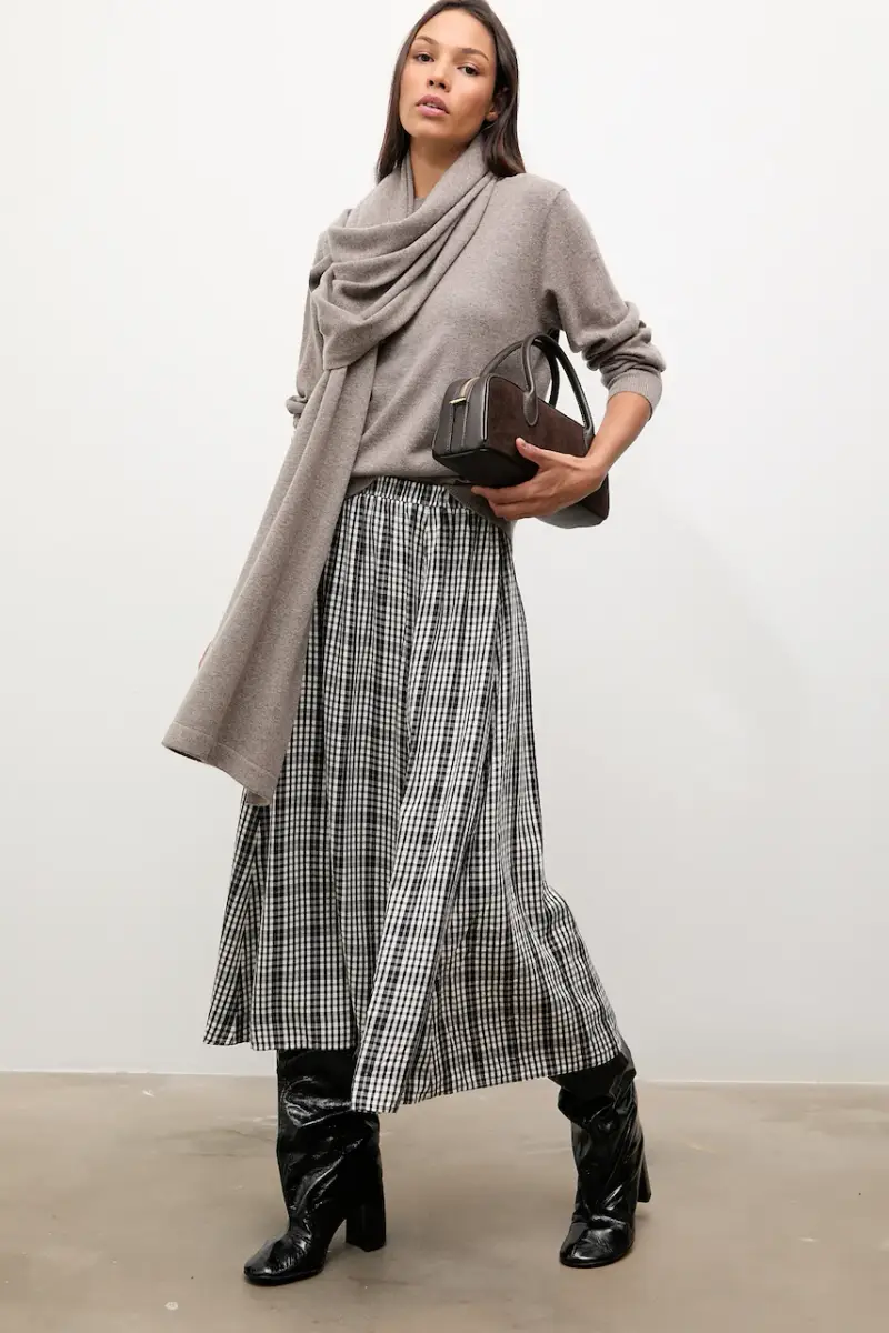 maglione in lana donna colore marrone miniatura 2