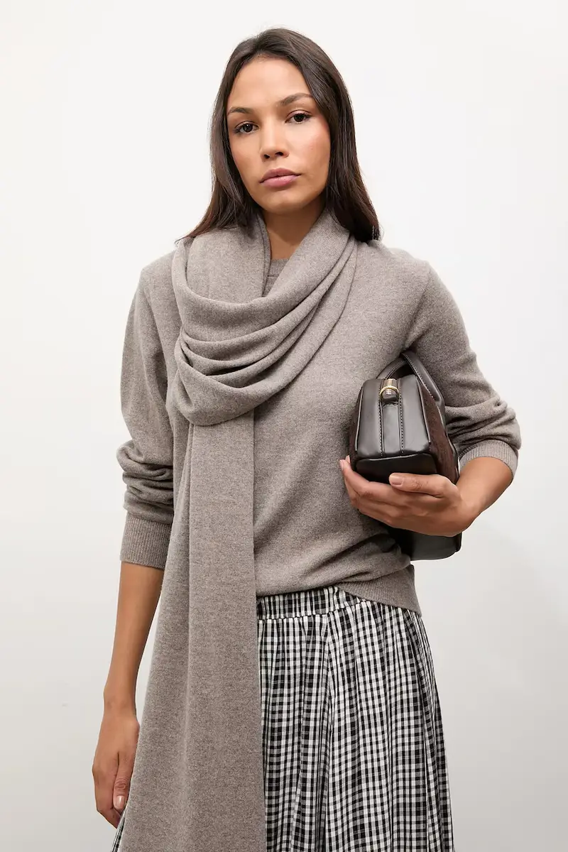 maglione in lana donna colore marrone miniatura 4